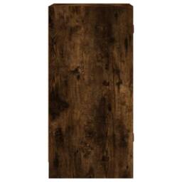 Berkfield Home Side Cabinet with Glass Doors Smoked Oak 35x37x75.5 cm in Brown - thumbnail 7