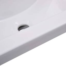 Berkfield Home Elegant Built-in Basin 61x39.5x18.5 cm Ceramic White - thumbnail 6