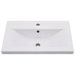 Berkfield Home Elegant Built-in Basin 61x39.5x18.5 cm Ceramic White - thumbnail 1