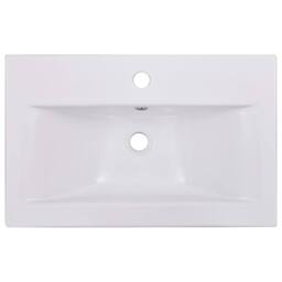 Berkfield Home Elegant Built-in Basin 61x39.5x18.5 cm Ceramic White - thumbnail 4