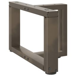 Berkfield Home Coffee Table Legs T-Shaped¬†2 pcs Natural Steel 40x25x(30-31) cm Steel in Black - thumbnail 4