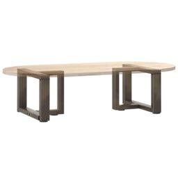 Berkfield Home Coffee Table Legs T-Shaped¬†2 pcs Natural Steel 40x25x(30-31) cm Steel in Black - thumbnail 8