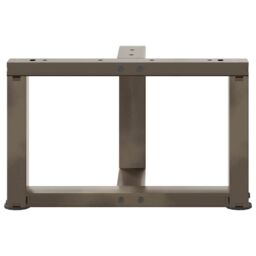 Berkfield Home Coffee Table Legs T-Shaped¬†2 pcs Natural Steel 40x25x(30-31) cm Steel in Black - thumbnail 6