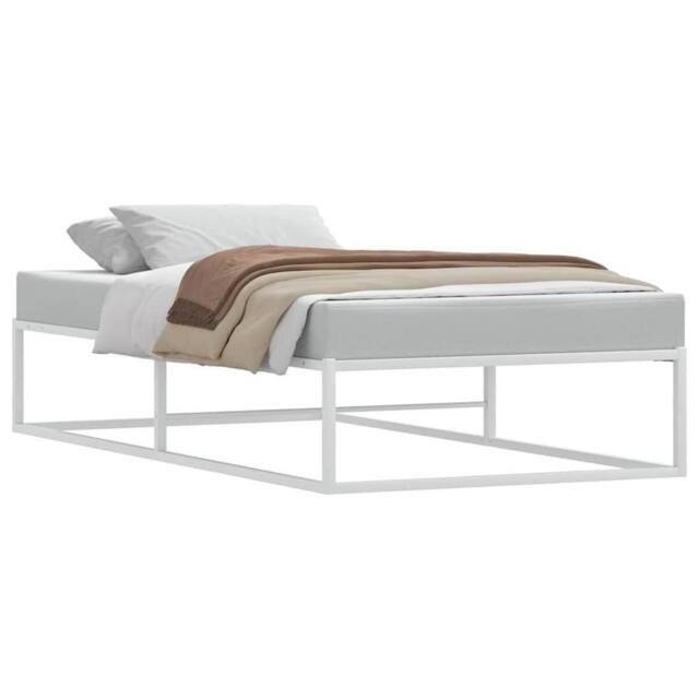 Berkfield Home Elegant Bed Frame without Mattress White 100x200 cm Metal - image 1