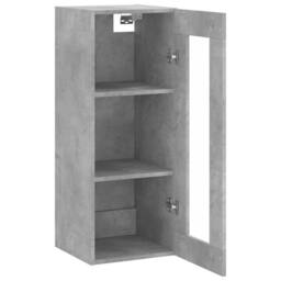 Berkfield Home Wall Mounted Cabinet Concrete Grey 34.5x34x90 cm - thumbnail 7
