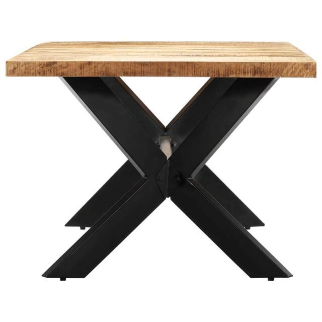 Berkfield Home Beautiful Dining Table 200x100x75 cm Solid Mango Wood in Brown - Size: 200 x 100 x 75 cm - image 1