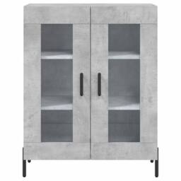 Berkfield Home Highboard Concrete Grey 69.5x34x180 cm Engineered Wood - thumbnail 8