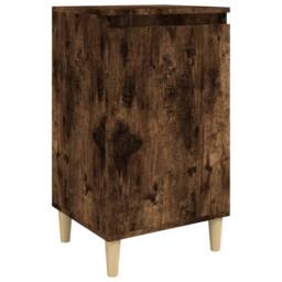 Berkfield Home Classic Bedside Cabinet Smoked Oak 40x35x70 cm Engineered Wood in Brown - Size: 40 x 35 x 70 cm - thumbnail 3