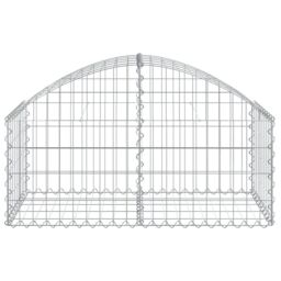 Berkfield Home Arched Gabion Basket 100x50x40/60 cm Galvanised Iron in Silver - thumbnail 3