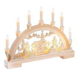Globrite Christmas Candle Bridge with 10 LED Lights Battery Operated Home Decor - thumbnail 7