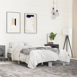 Berkfield Home Bed Frame without Mattress Grey Sonoma 120x200 cm - Size: Small Double - thumbnail 2