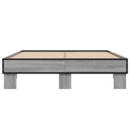 Berkfield Home Bed Frame without Mattress Grey Sonoma 120x200 cm - Size: Small Double - thumbnail 4
