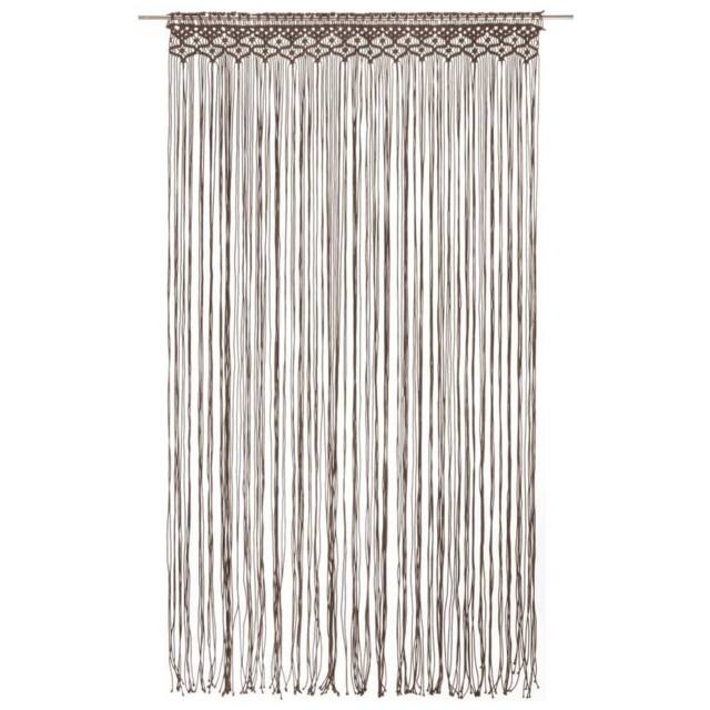 Berkfield Home Macrame Curtain Taupe 140x240 cm Cotton - image 1