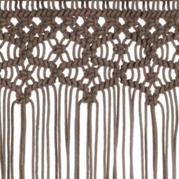 Berkfield Home Macrame Curtain Taupe 140x240 cm Cotton - thumbnail 4