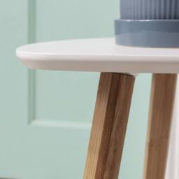 Nöa and Nani Malme Side Table Occasional Large in White and Natural Pine - thumbnail 4