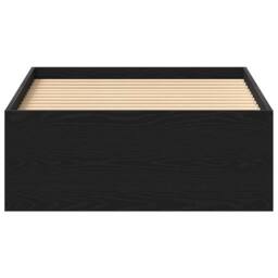 Berkfield Home Bed Frame without Mattress Black Oak 90x190 cm Engineered Wood - thumbnail 5