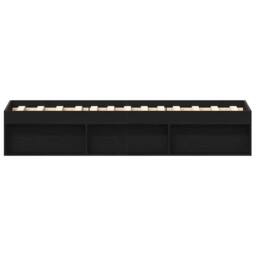 Berkfield Home Bed Frame without Mattress Black Oak 90x190 cm Engineered Wood - thumbnail 6