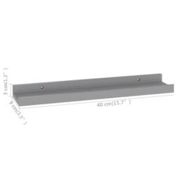 Berkfield Home Decorative Wall Shelves 4 pcs Grey 40x9x3 cm - Size: 40 x 9 x 3 cm - thumbnail 9