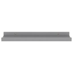 Berkfield Home Decorative Wall Shelves 4 pcs Grey 40x9x3 cm - Size: 40 x 9 x 3 cm - thumbnail 5