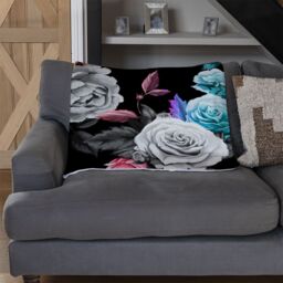 Benjamin Tate Design Humming Bird Roses Peony With Leaves Blanket in Natural - Size: 120 cm x 150 cm - thumbnail 2