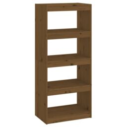 Berkfield Home Book Cabinet/Room Divider Honey Brown 60x30x135.5 cm Wood Pine - thumbnail 2