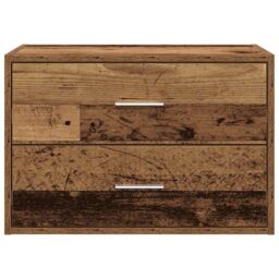 Berkfield Home Cabinet with 2 Drawers Old Wood 60x31x40 cm Engineered Wood in Brown - Size: 60 x 31 x 40 cm - thumbnail 4