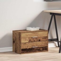 Berkfield Home Cabinet with 2 Drawers Old Wood 60x31x40 cm Engineered Wood in Brown - Size: 60 x 31 x 40 cm - thumbnail 3