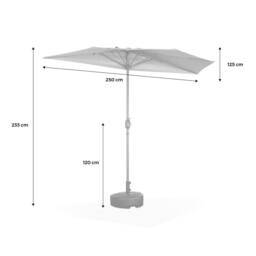 sweeek 2.5m Round Half Parasol For Balcony in Terracotta - thumbnail 5