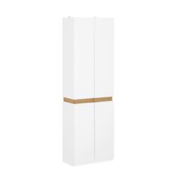 SoBuy Tall Space-Saver Shoe Cabinet - White & Wood Accent - thumbnail 2