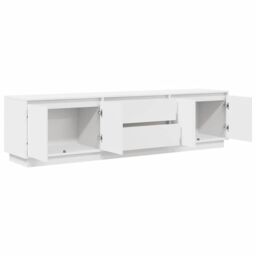 Berkfield Home TV Cabinet with LED Lights White 193.5x41x50 cm - thumbnail 6