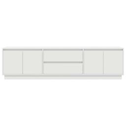 Berkfield Home TV Cabinet with LED Lights White 193.5x41x50 cm - thumbnail 7
