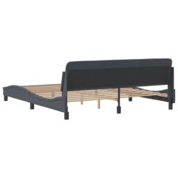 Berkfield Home Bed Frame without Mattress Dark Grey 180x200 cm Super King Velvet - thumbnail 6