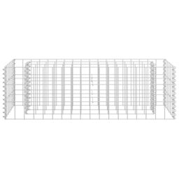 Berkfield Home Gabion Raised Bed Galvanised Steel 90x30x30 cm in Silver - Size: 90 x 30 x 30 cm - thumbnail 4