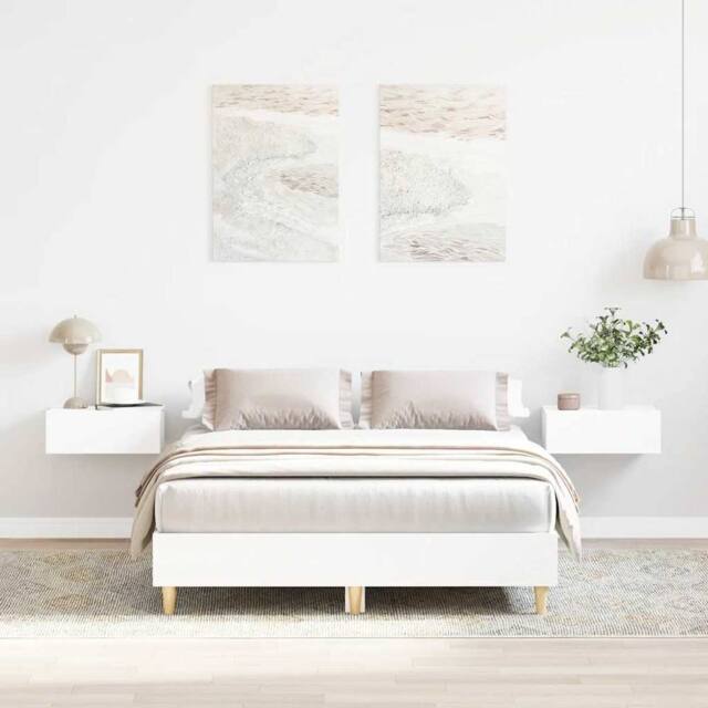 Berkfield Home Bed Frame No Mattress White 120x190 cm Small Double Engineered Wood - image 1