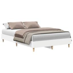 Berkfield Home Bed Frame No Mattress White 120x190 cm Small Double Engineered Wood - thumbnail 2