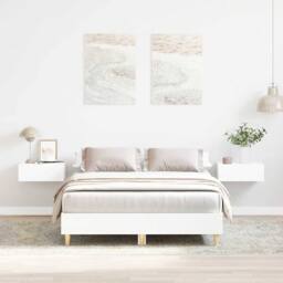 Berkfield Home Bed Frame No Mattress White 120x190 cm Small Double Engineered Wood - thumbnail 1