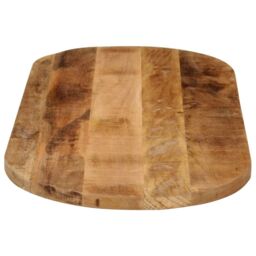 Berkfield Home Table Top 100x40x3.8 cm Oval Solid Wood Rough Mango in Brown - thumbnail 4