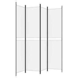 Berkfield Home 4-Panel Room Divider White 200x220 cm Fabric - thumbnail 5