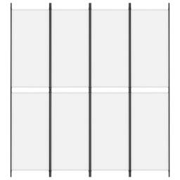 Berkfield Home 4-Panel Room Divider White 200x220 cm Fabric - thumbnail 3