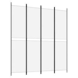 Berkfield Home 4-Panel Room Divider White 200x220 cm Fabric - thumbnail 2