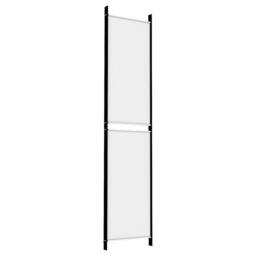 Berkfield Home 4-Panel Room Divider White 200x220 cm Fabric - thumbnail 6