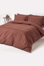 Homescapes Egyptian Cotton Deep Fitted Sheet 18 inch 200 Thread Count in Chocolate - Size: Single Fitted - thumbnail 4
