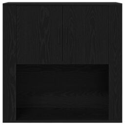 Berkfield Home Highboard Black Oak 80x33x150 cm Engineered Wood - Size: 80 x 33 x 150 cm - thumbnail 7