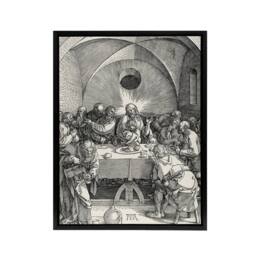 "Artery8 Great Passion The Last Supper Albrecht Durer Framed Canvas Wall Art in Grey - Size: W12"" x H16""" - thumbnail 1