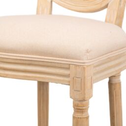 Nordlys Set of 2 Classic Dining Room Chairs with Cane Rattan Fabric in Beige - thumbnail 6