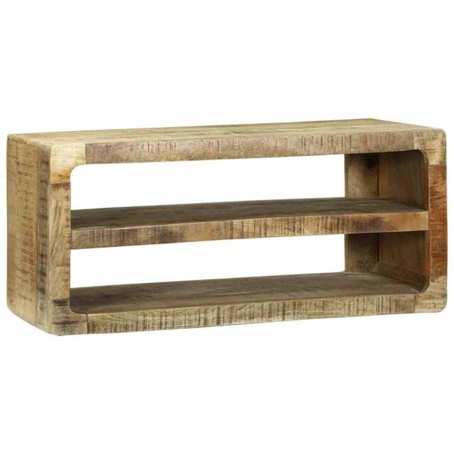 Berkfield Home TV Cabinet 80x32x36 cm Solid Wood Mango in Brown - Size: 80 x 32 x 36 cm - image 1