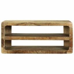 Berkfield Home TV Cabinet 80x32x36 cm Solid Wood Mango in Brown - Size: 80 x 32 x 36 cm - thumbnail 3