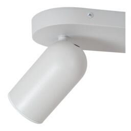 Lucide 'PUNCH' Dimmable Tiltable Adjustable Classic Ceiling Spotlight 2xGU10 in White - thumbnail 3