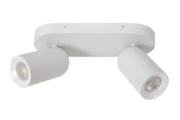 Lucide 'PUNCH' Dimmable Tiltable Adjustable Classic Ceiling Spotlight 2xGU10 in White - thumbnail 2