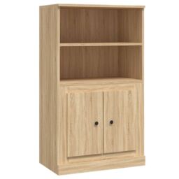Berkfield Home Highboard Sonoma Oak 60x35.5x103.5 cm Engineered Wood in Brown - thumbnail 2
